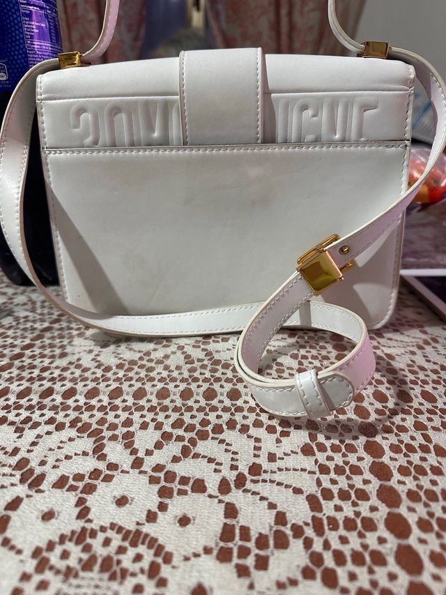 Borsa Christian Dior bianca con logo CD