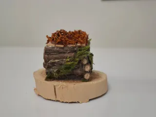 Mini presepe artigianale su base in legno