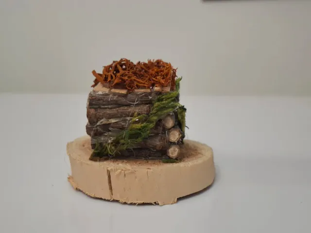 Mini presepe artigianale su base in legno