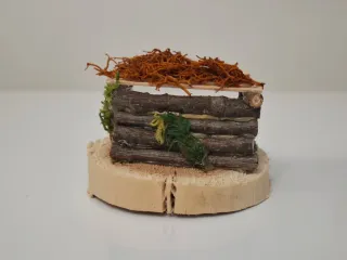 Mini presepe artigianale su base in legno