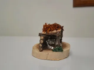 Mini presepe artigianale su base in legno