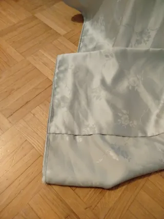 Cortina puente salón tela satinada