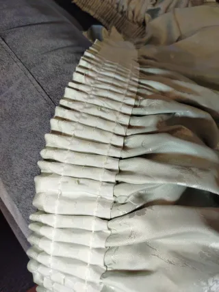 Cortina puente salón tela satinada