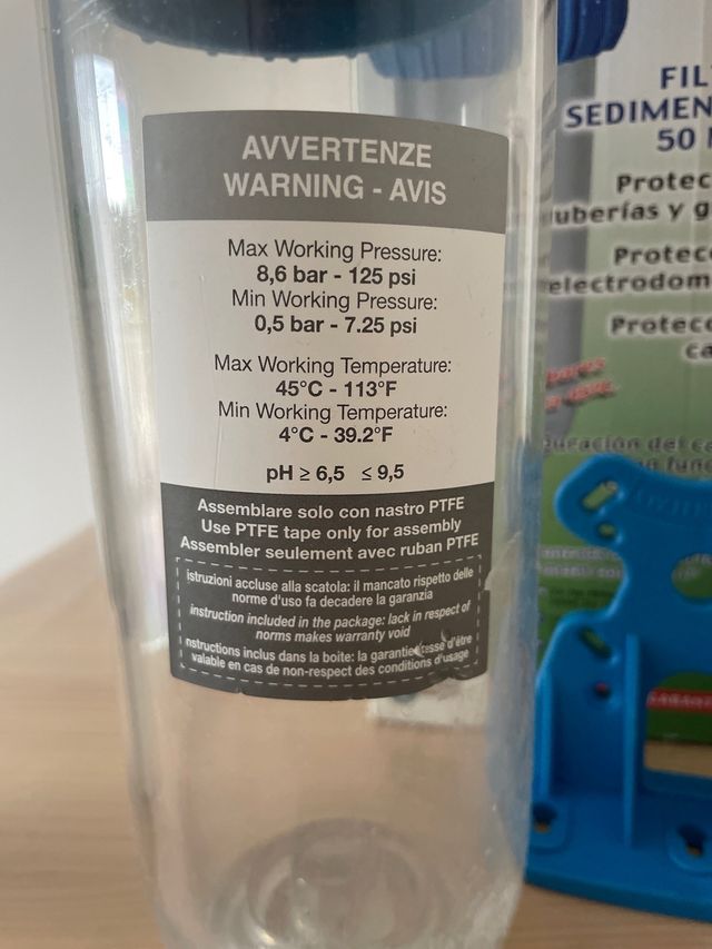 Filtro de Agua Bbagua Sedimentos 50 Micras