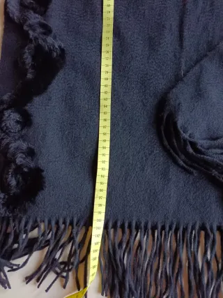 Chal/Estola Negra Franela Elegante