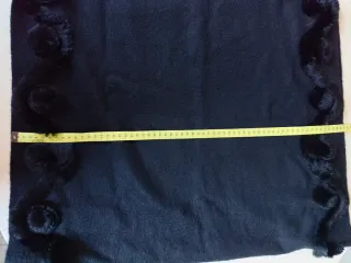 Chal/Estola Negra Franela Elegante