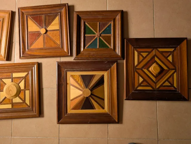 Cuadros de marquetería hechos a mano