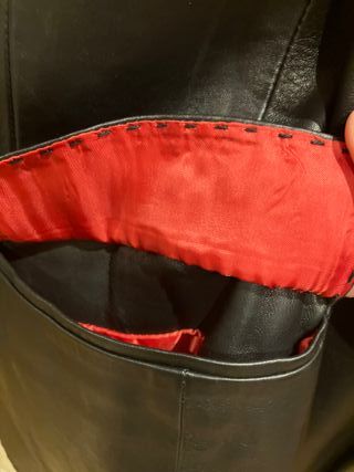 Americana de piel CH hombre negra talla 48/50