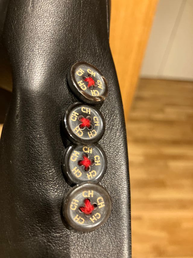 Americana de piel CH hombre negra talla 48/50