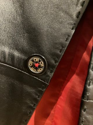 Americana de piel CH hombre negra talla 48/50