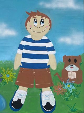 colección 3 cuadros pintura acrílica