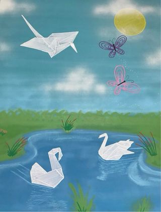 colección 3 cuadros pintura acrílica