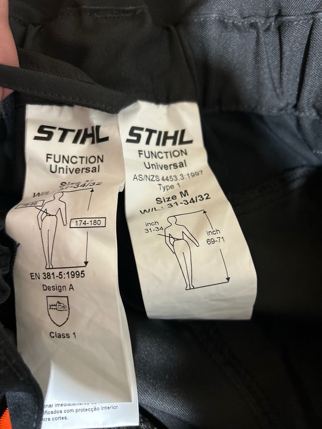 Pantalón de trabajo STIHL naranja y gris