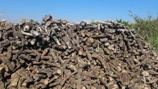 Leña para chimenea o barbacoa