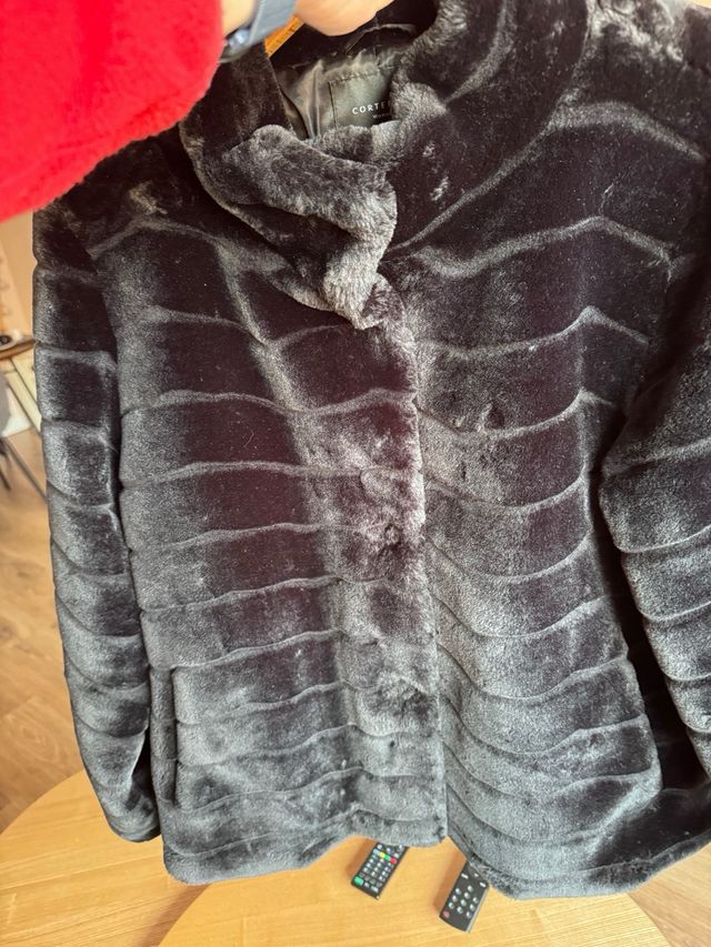 Chaquetón negro mujer