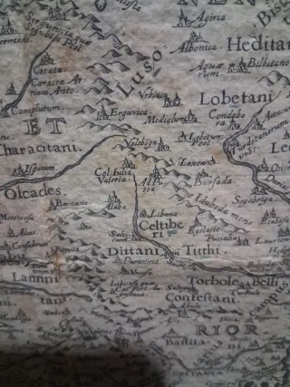 Mapa antiguo Península Ibérica