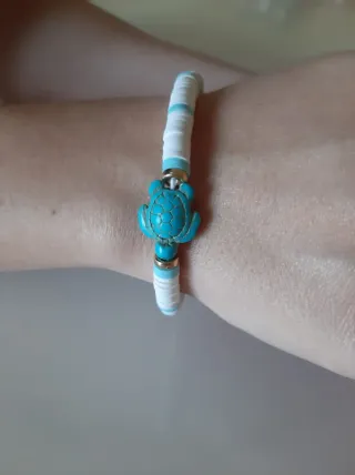 Bracciale tartaruga turchese elastico 16cm