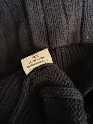 Cardigan uomo vintage anni '90 in cotone, blu