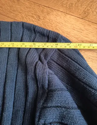 Cardigan uomo vintage anni '90 in cotone, blu