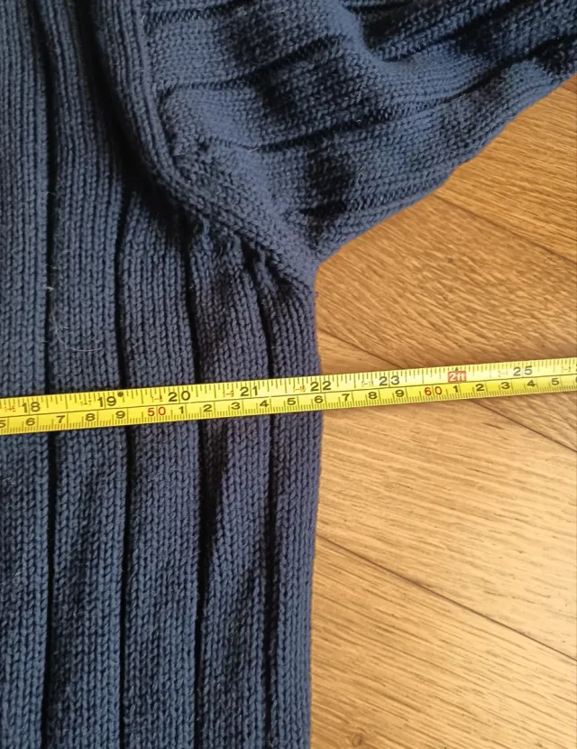 Cardigan uomo vintage anni '90 in cotone, blu