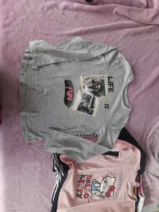 Lote 6 T-shirts Manga Comprida Criança.