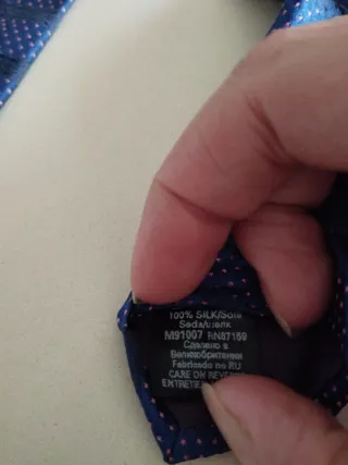 Corbata Next 100% Seda Azul y Rosa