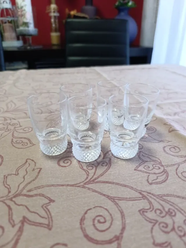 6 Vasos de chupito cristal Bohemia nuevos