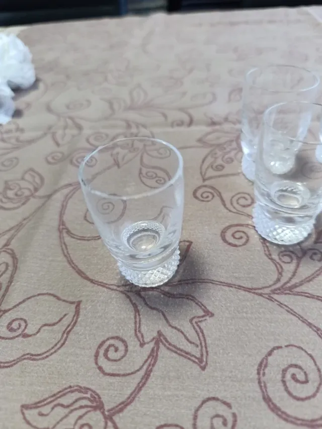 6 Vasos de chupito cristal Bohemia nuevos