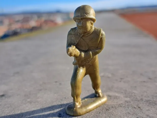 Soldado Lanzallamas Figura PVC  AÑOS 60