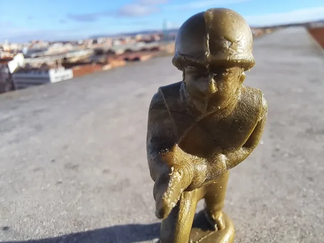 Soldado Lanzallamas Figura PVC  AÑOS 60