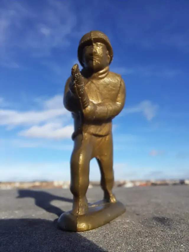 Soldado Lanzallamas Figura PVC  AÑOS 60