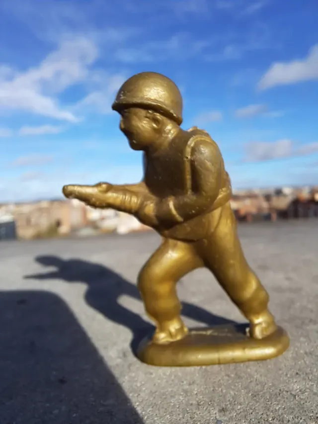 Soldado Lanzallamas Figura PVC  AÑOS 60