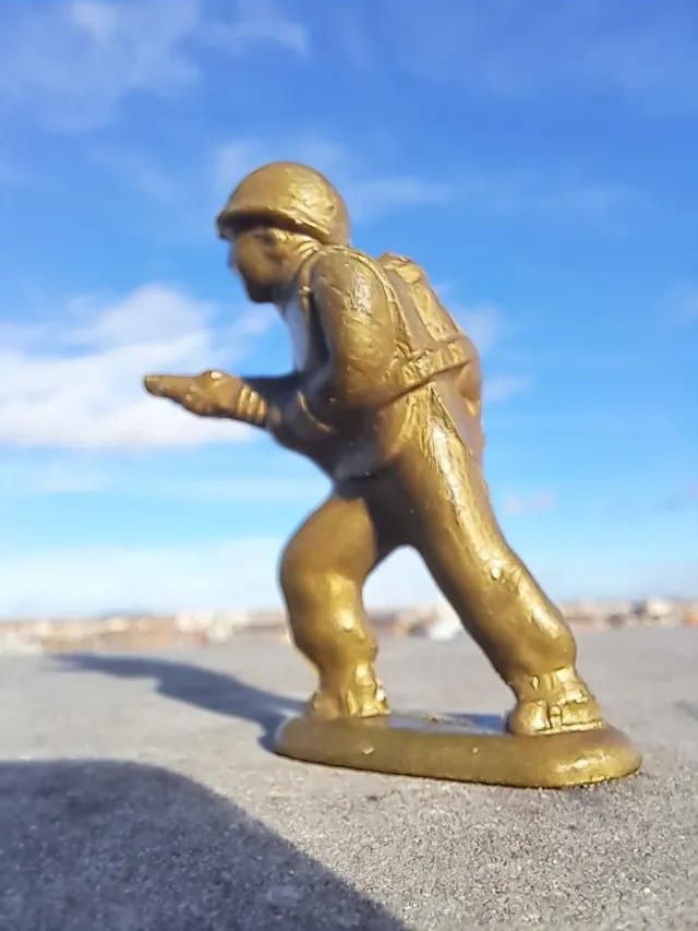 Soldado Lanzallamas Figura PVC  AÑOS 60