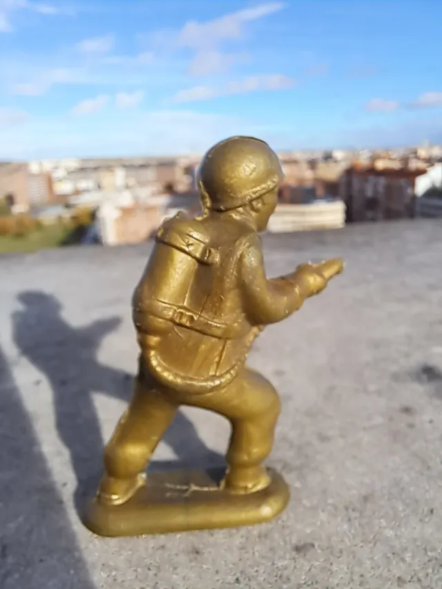 Soldado Lanzallamas Figura PVC  AÑOS 60