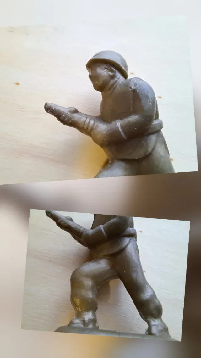 Soldado Lanzallamas Figura PVC  AÑOS 60