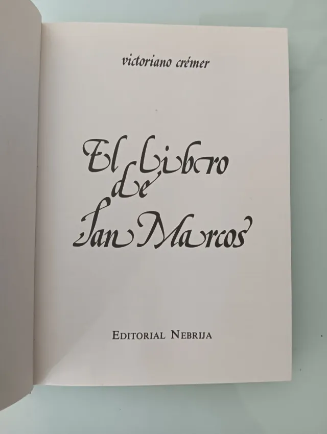 DEDICADO POR EL AUTOR EL LIBRO DE SAN MARCOS