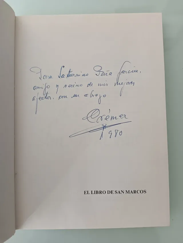 DEDICADO POR EL AUTOR EL LIBRO DE SAN MARCOS