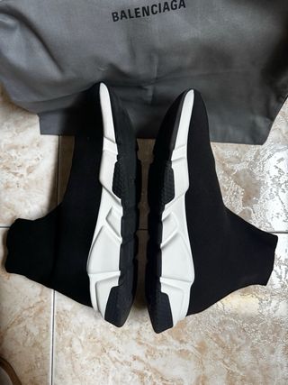 Balenciaga SPEED GRAFFITI Zapatillas Negras Blanca