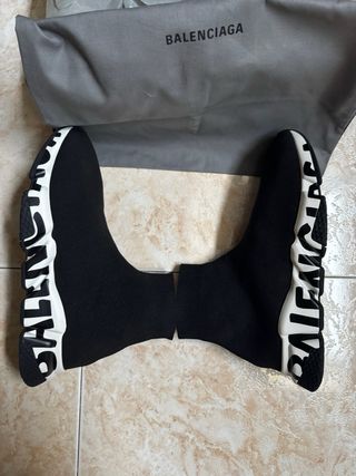 Balenciaga SPEED GRAFFITI Zapatillas Negras Blanca