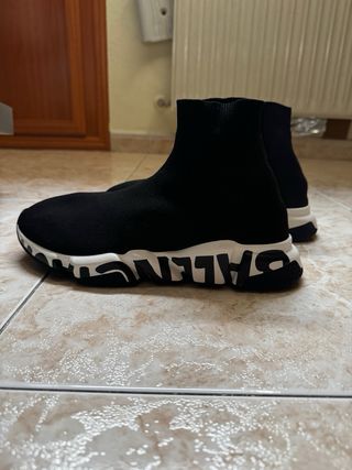 Balenciaga SPEED GRAFFITI Zapatillas Negras Blanca