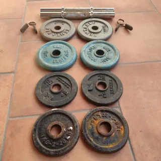 Mancuernas y discos de pesas