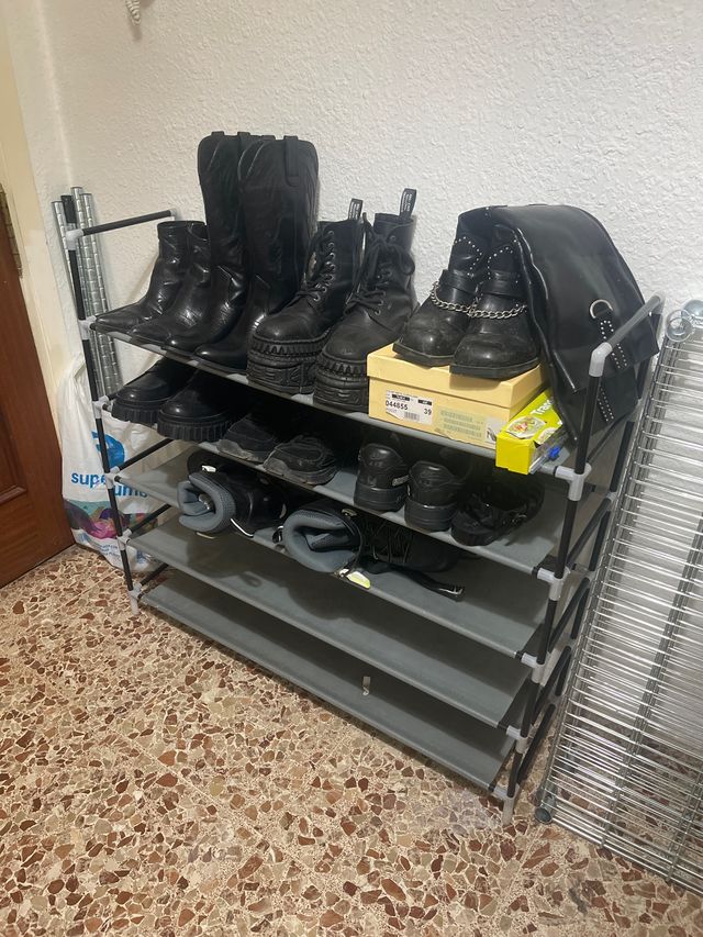 Zapatero 5 Niveles Negro/Gris