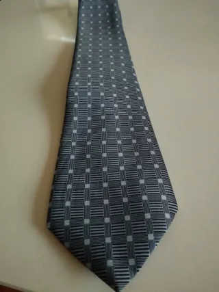 Corbata Sette Bello 100% Seda Gris