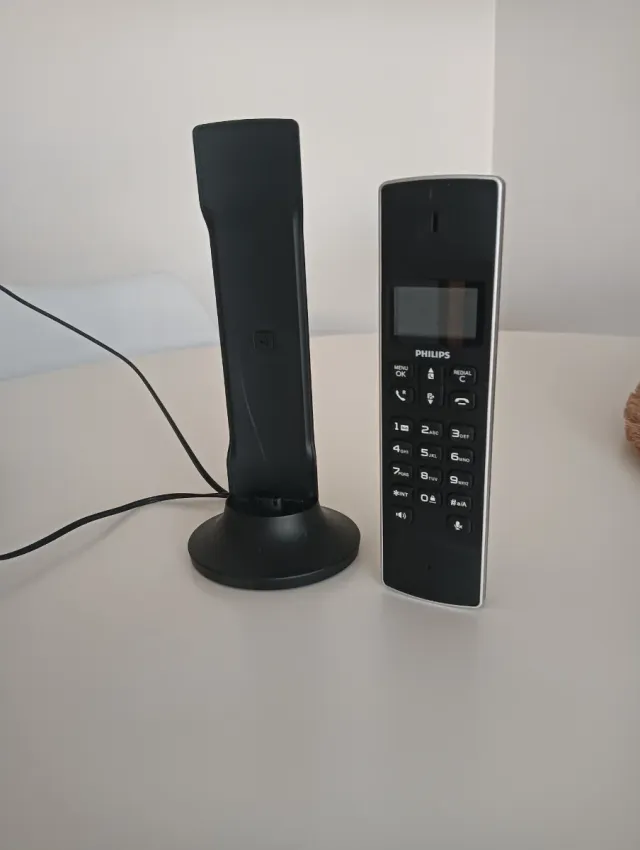 Teléfono Inalámbrico Philips Negro/Plata