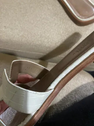 Sandalias originales Hermes Cocodrilo Blancas