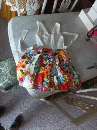 Vestido mujer estampado floral blanco