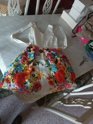 Vestido mujer estampado floral blanco