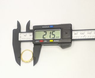 Anillo de oro combinado 18k circonita, 2.2g, T-20.