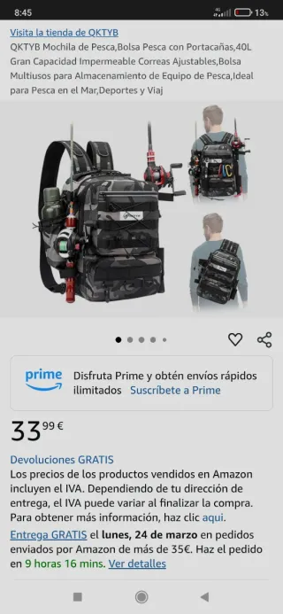 Mochila Hidratación INOXTO Negra. Y otras.