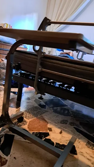 Cama auxiliar con barandillas y colchón